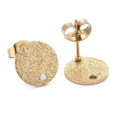 Ion Plating(IP) 304 Stainless Steel Stud Earring Findings X-STAS-Z021-B-01G-1