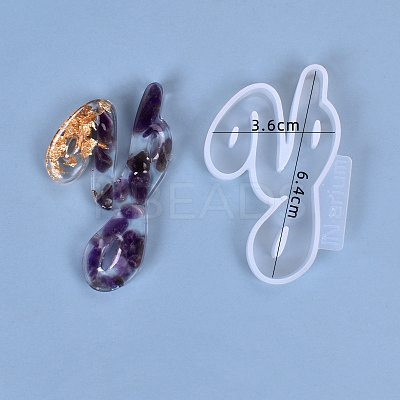 Letter DIY Silicone Molds DIY-I034-08Y-1