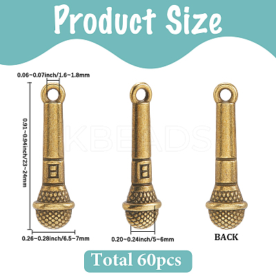 60Pcs Tibetan Style Zinc Alloy Pendants FIND-SC0016-31AB-1