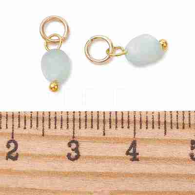 Brass Glass Charms PALLOY-JF05889-1