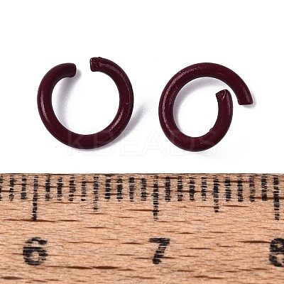 Spray Painted Iron Open Jump Rings IFIN-T017-04B-03-1