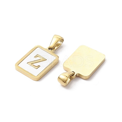 Ion Plating(IP) 304 Stainless Steel Pave Shell Pendants STAS-G327-01G-Z-1