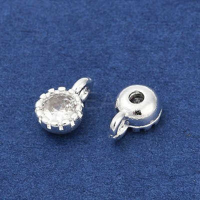 Brass Pave Cubic Zirconia Pendants KK-H204-03S-01-1