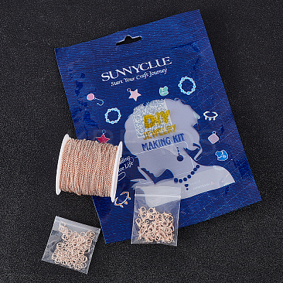 DIY Curb Chain Jewelry Making Kits DIY-SC0014-52RG-1