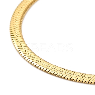 Ion Plating(IP) 304 Stainless Steel Herringbone Chain Necklace for Men Women NJEW-E076-03B-G-1