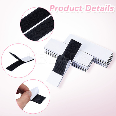 46Pairs Self-adhesive Nylon with Polyester Hook and Loop Tapes DIY-CY0003-66A-1
