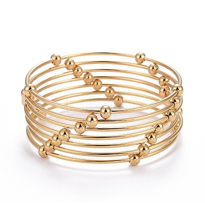 Fashion 201 Stainless Steel Bangle Sets BJEW-L664-023C-G-1-1