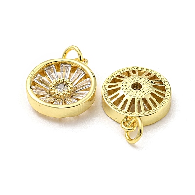 Brass with Cubic Zirconia Pendants FIND-Z023-13G-1