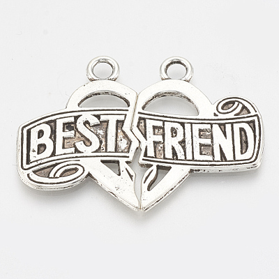 Tibetan Style Alloy Split Pendants TIBE-N001-02AS-LF-1