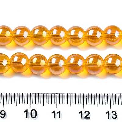 Electroplate Transparent Glass Beads Strands GLAA-T032-T8mm-AB11-1