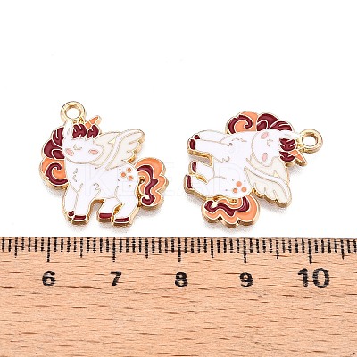 Rack Plating Alloy Enamel Pendants ENAM-N056-420-1