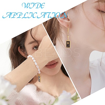 24Pcs 3 Style Rack Plating Golden Alloy Enamel Pendants ENAM-SZ0003-04-1