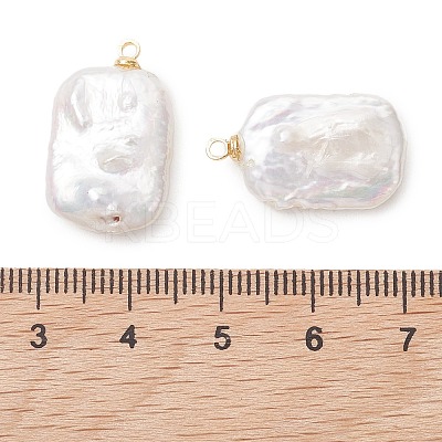 Natural Baroque Keshi Pearl Pendants PALLOY-JF05197-1