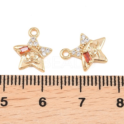 Brass Micro Pave Cubic Zirconia Pendants KK-L261-16G-01-1