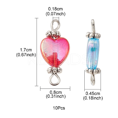 Transparent Acrylic Connector Charms PALLOY-YW0001-53-1