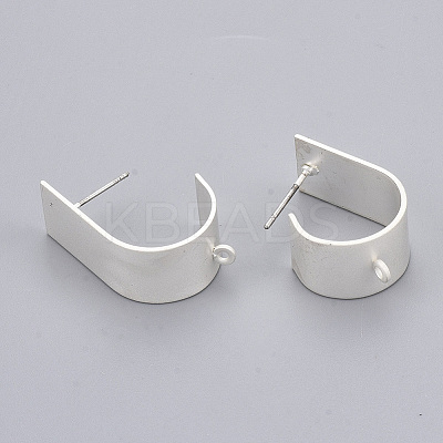 Eco-Friendly Iron Stud Earring Findings IFIN-T015-047S-NR-1