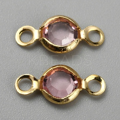 Brass Rhinestone Connector Charms RB-WH0001-08A-1