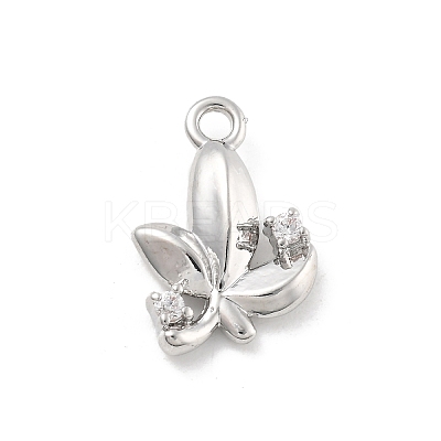 Brass Micro Pave Cubic Zirconia Pendants KK-D283-12P-1