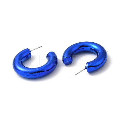 Ring Acrylic Stud Earrings EJEW-P251-07-1