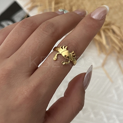 Brass Cuff Open Rings KK-CBA8D1E-03A-G-1
