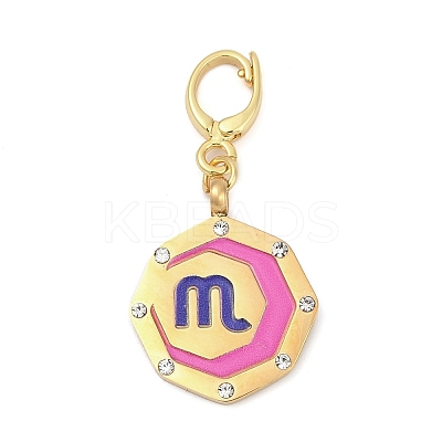 304 Stainless Steel Enamel Pendant Decoration STAS-S168-01G-08-1