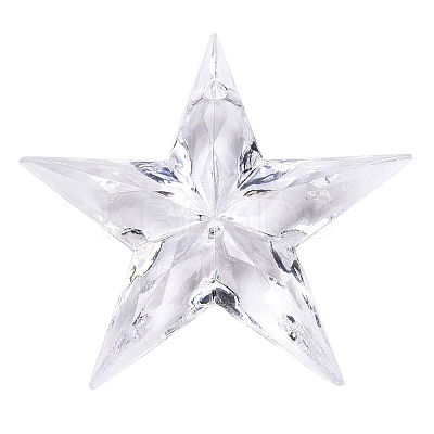 Transparent Acrylic Pendants X-TACR-T028-09A-1