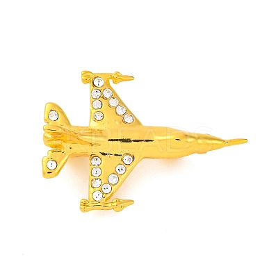 Zinc Alloy Crystal Rhinestone Brooch JEWB-U010-03G-01-1