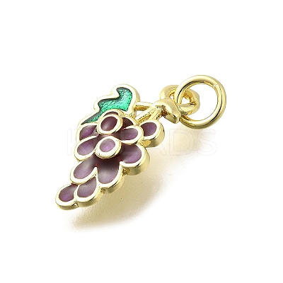 Brass Enamel Pendants KK-Q066-21G-1