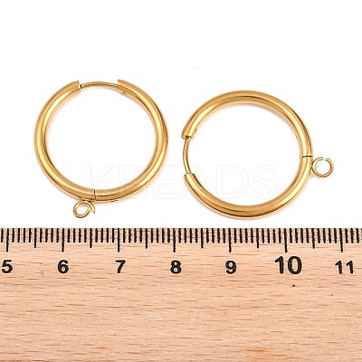 316 Stainless Steel Huggie Hoop Earring Findings EJEW-B158-01G-G-1