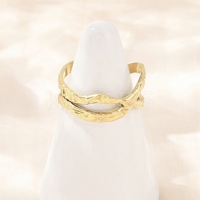 304 Stainless Steel Cuff Rings RJEW-D332-11G-1
