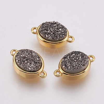Druzy Resin Links connectors G-F564B-07G-1