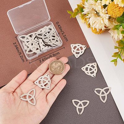 40Pcs 2 Style 304 Stainless Steel Pendants STAS-CN0001-20-1