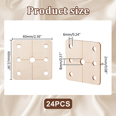 24Pcs Wood Tool for Knitting Loom Accessories TOOL-GA0001-90B-01-1