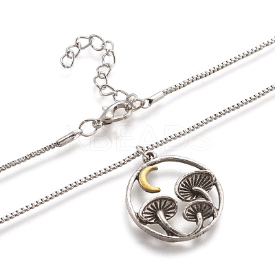 Alloy Pendant Necklaces NJEW-F278-01AS-RS-1