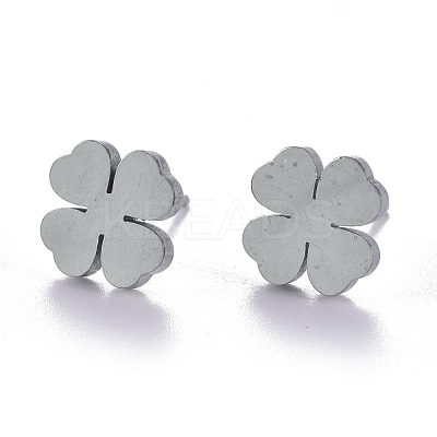 Tarnish Resistant Unisex 304 Stainless Steel Stud Earrings EJEW-E254-04P-1