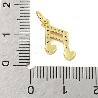 Brass Micro Pave Clear Cubic Zirconia Charms KK-U021-09G-1