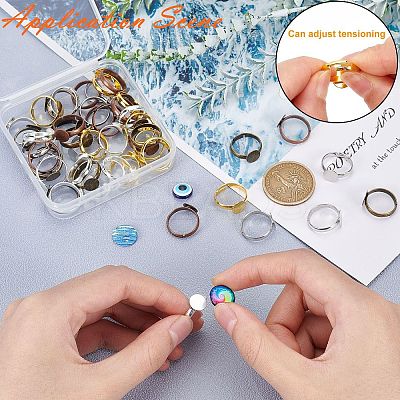 Brass Pad Ring Base Findings EC022-NFAB-1