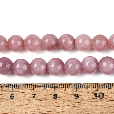 Natural Dyed Yellow Jade Gemstone Bead Strands X-G-R271-8mm-YXS05-1