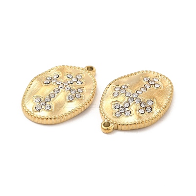 PVD Vacuum Plating 201 Stainless Steel with Rhinestone Pendants LS-STAS-J401-VC995-1