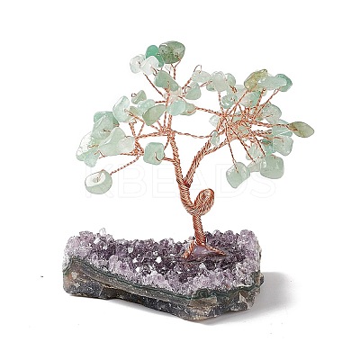 Natural Green Aventurine Tree Display Decoration DJEW-G027-05RG-03-1