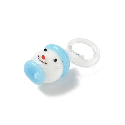 Christmas Handmade Lampwork Pendants LAMP-L081-01C-1