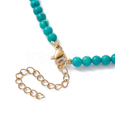Horse Eye Alloy Enamel Pendant Necklace NJEW-JN04389-1