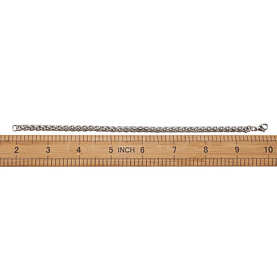 Unisex 304 Stainless Steel Chain Bracelets BJEW-TA0001-05P-1