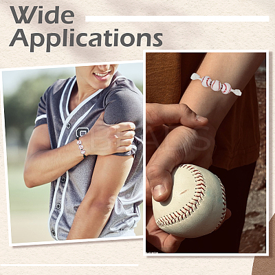 15Pcs 3 Colors Sport Theme Acrylic Beaded Bracelets for Men Women BJEW-SP0001-23-1
