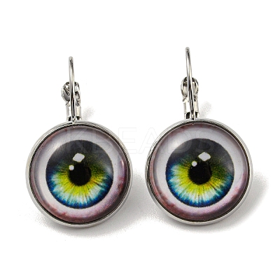 Eye Glass Leverback Earrings with Brass Earring Pins EJEW-Q798-01I-1