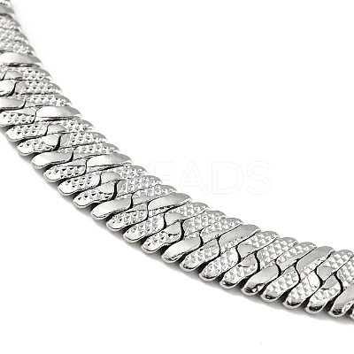 Non-Tarnish 304 Stainless Steel Herringbone Chain Bracelet BJEW-D028-02C-03P-1