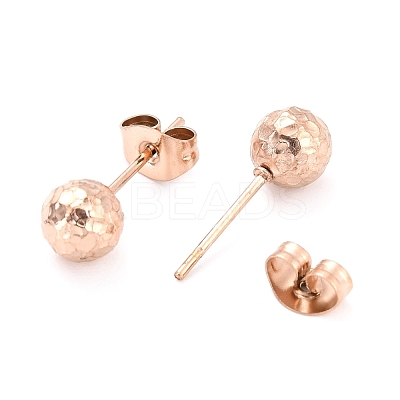 Ion Plating(IP) 304 Stainless Steel Stud Earring Findings STAS-I183-09A-RG-1