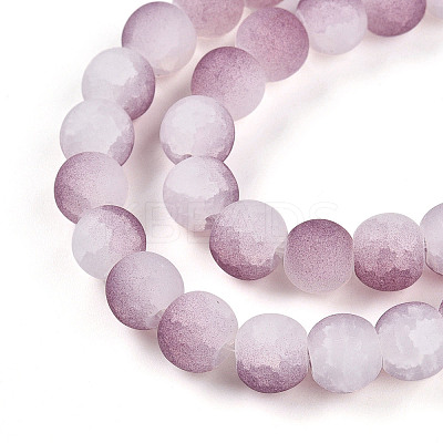 Crackle Glass Beads Strands GLAA-N009-8mm-05-1