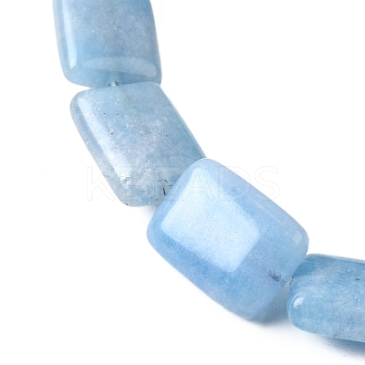 Natural Dyed Quartz Imitation Aquamarine Beads Strands G-S386-A10-1