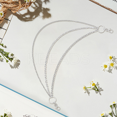 1Pc Alloy Twisted Chain 3 Layered Chain Belts for Women Men AJEW-CY0002-25P-1